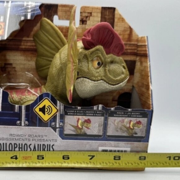 Jurassic World Dilophosaurus Dinosaur Toy Green & Red Mattel 🆕⌚📦🏃💨🚚 - Picture 9 of 16